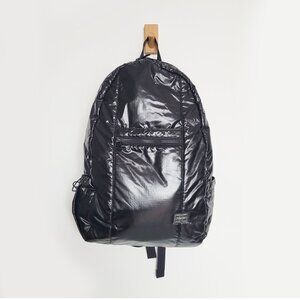 Yoshida & Co Porter Cire Collection Black Shiny Nylon Backpack - VGUC